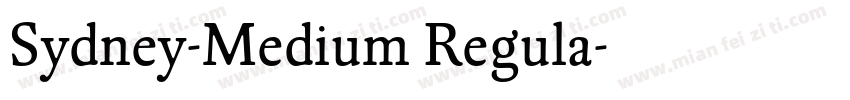 Sydney-Medium Regula字体转换